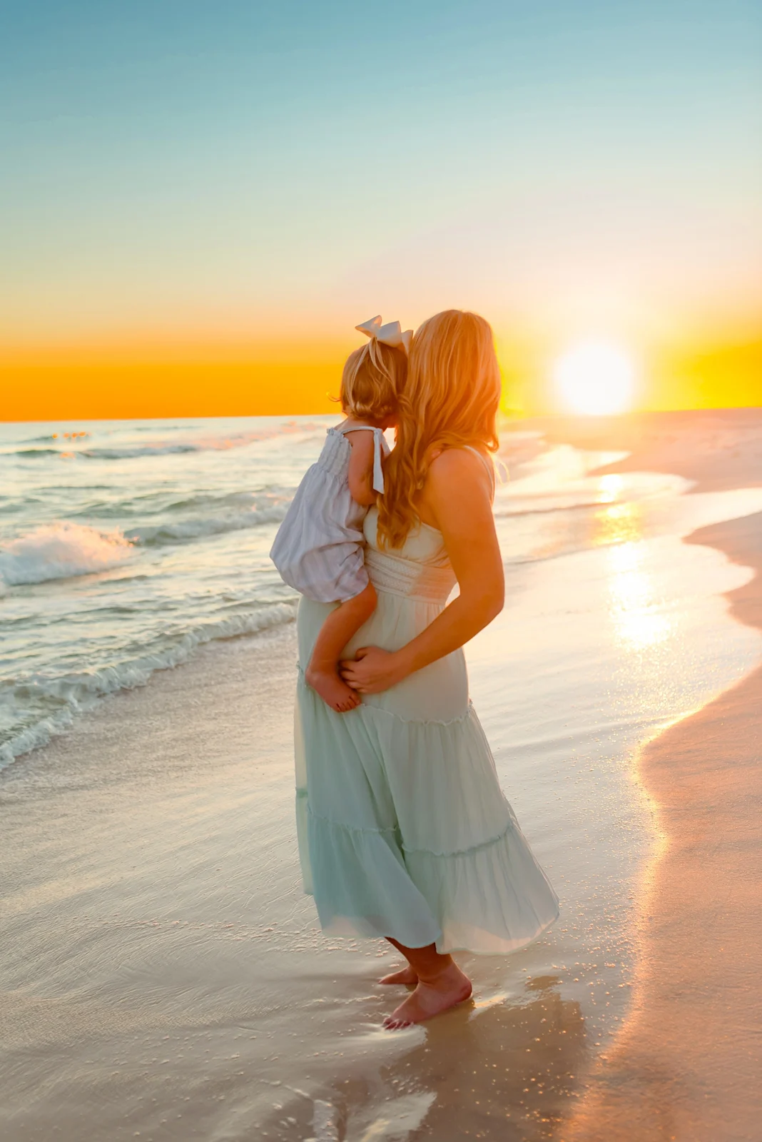 Gulf Coast maternity portrait at sunset